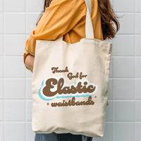 canvas tote bag elastic waistbands