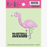Majestically Awkward! Cute & Colorful Flamingo Sticker