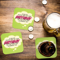 21 Million People Have the Same Birthday Paper Coaster Set