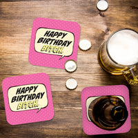 Happy Birthday Bitch Paper Coaster Set