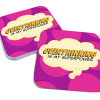 Overthinking is my Superpower Paper Coaster Set