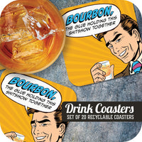 Bourbon, the Glue Holding This Shitshow Together Paper Coaster Set