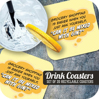 Grocery Shopping is Easier When You Just Ask... Paper Coaster Set