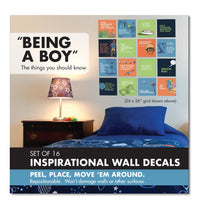 being a boy inspirational wall decal set cover packaging