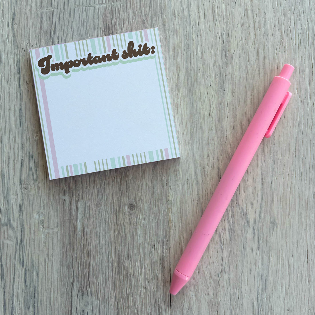 Important Shit Sticky Notes (3x3" Post It's with 50 Sheets)