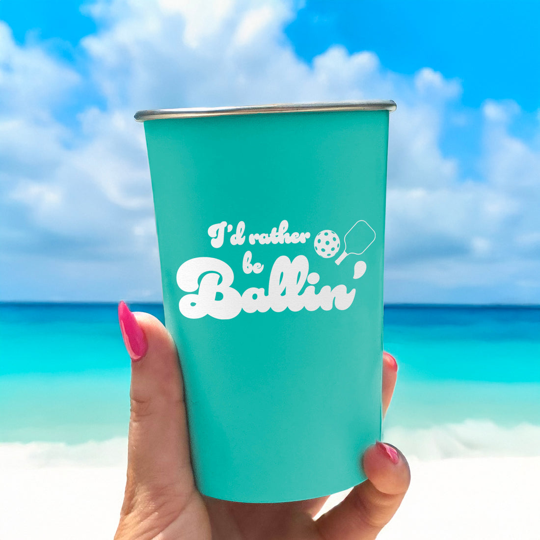 I'd Rather Be Ballin' - 16oz Stainless Steel Cup