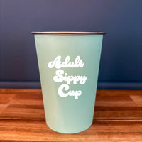 Adult Sippy Cup - 16oz Stainless Steel Cup