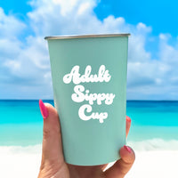 Adult Sippy Cup - 16oz Stainless Steel Cup