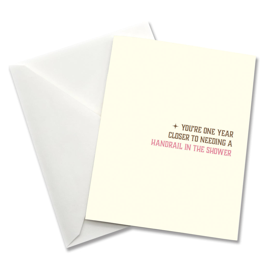 You're one year closer to needing a handrail... - Birthday Card