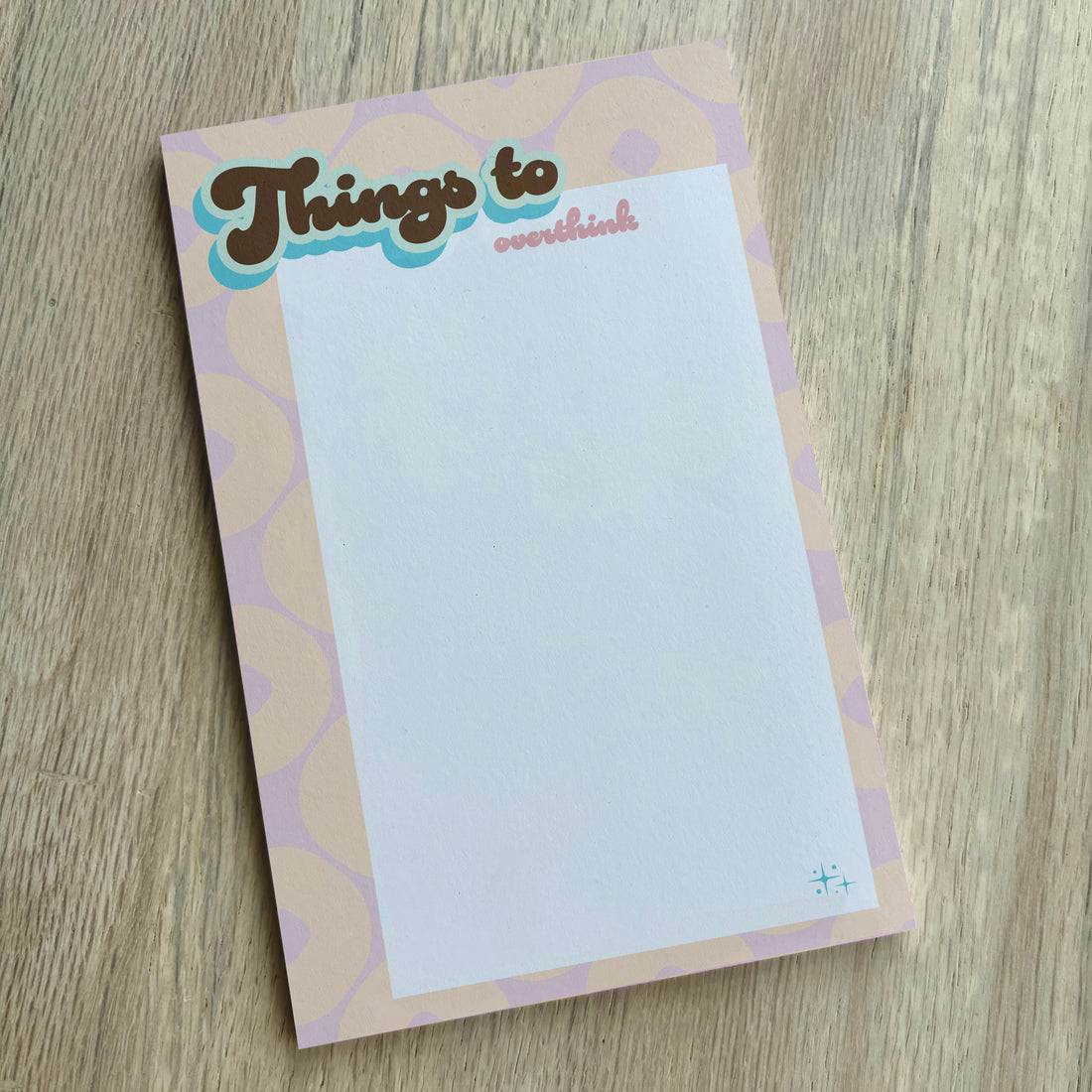 Funny, Oversized Tearaway Notepad: "Things to Overthink"