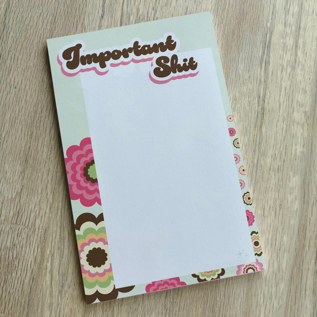 Snarky Oversized Notepad with Tearaway Sheets - Important Shit