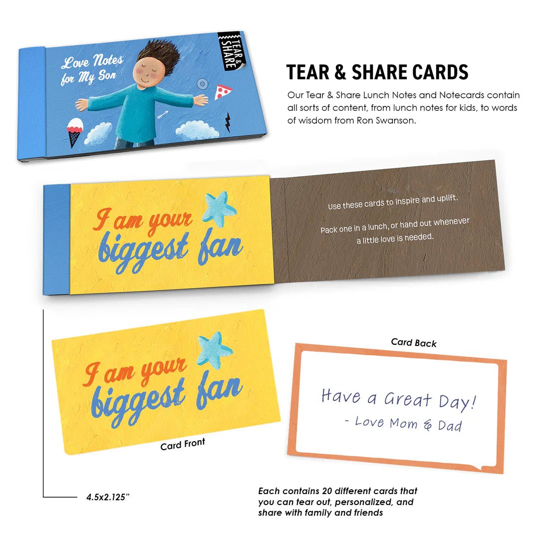 Tear & Share Loves Note Booklets - Messages from Parents to Kids