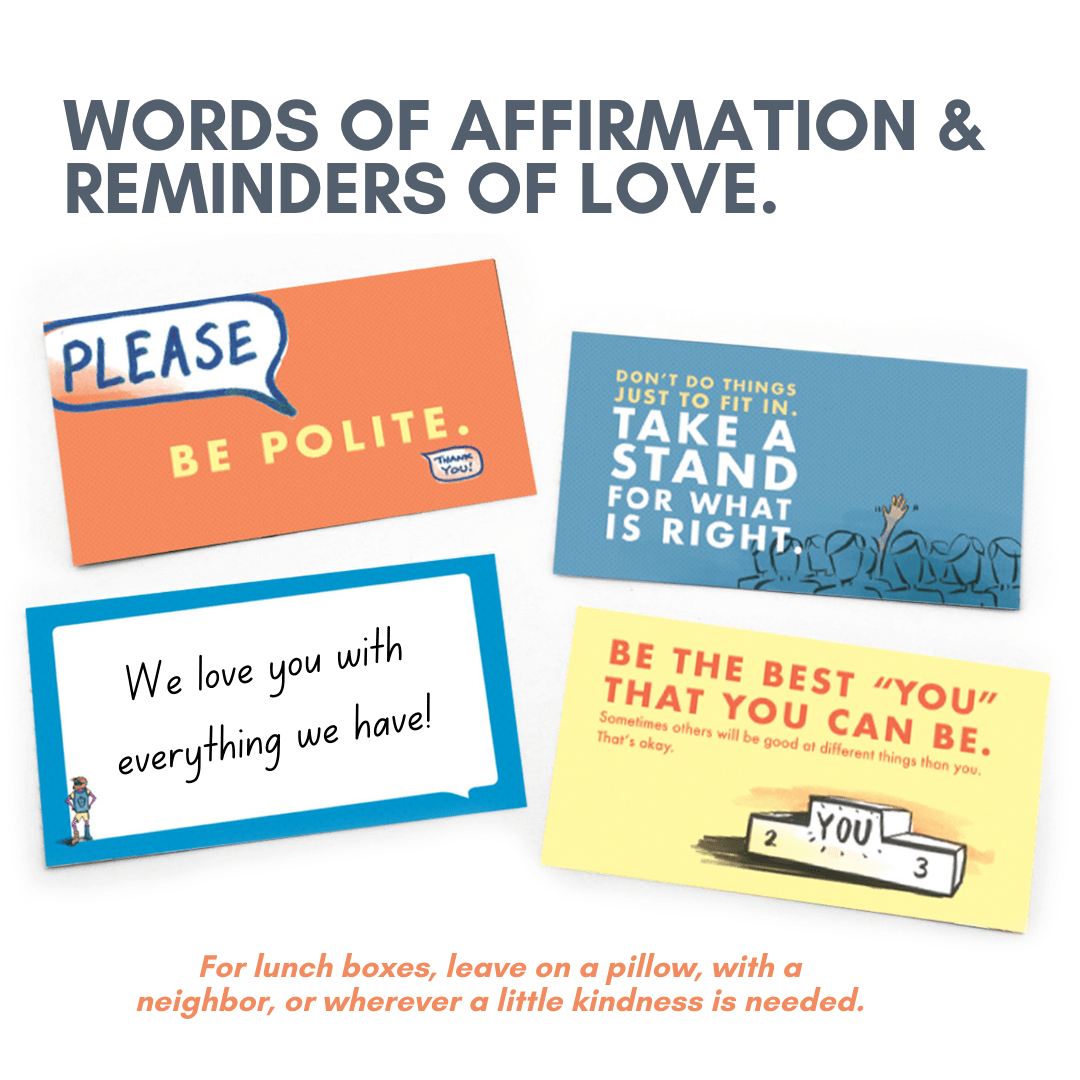 "Being Yourself" - Boxed Lunch Note Set for Young Kids