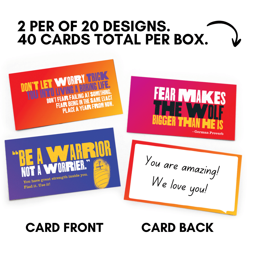 "Becoming Fearless" Affirmation Cards and Lunch Notes - Boxed Set