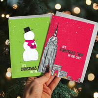 New York City Christmas Snowman Card