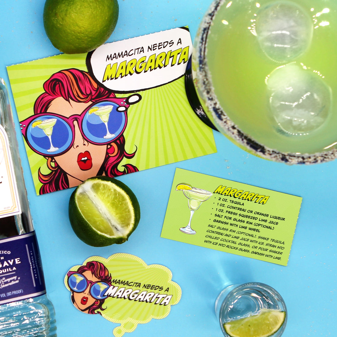 Mamacita Needs a Margarita! Funny Retrol Vinyl Sticker
