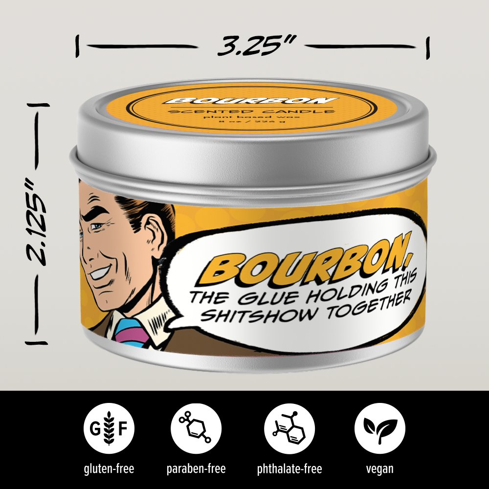 "Old Fashioned" Handpoured Soy Tin Candle (8oz)