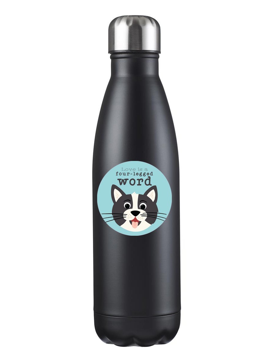 “Love is a Four-Legged Word” Cat Sticker