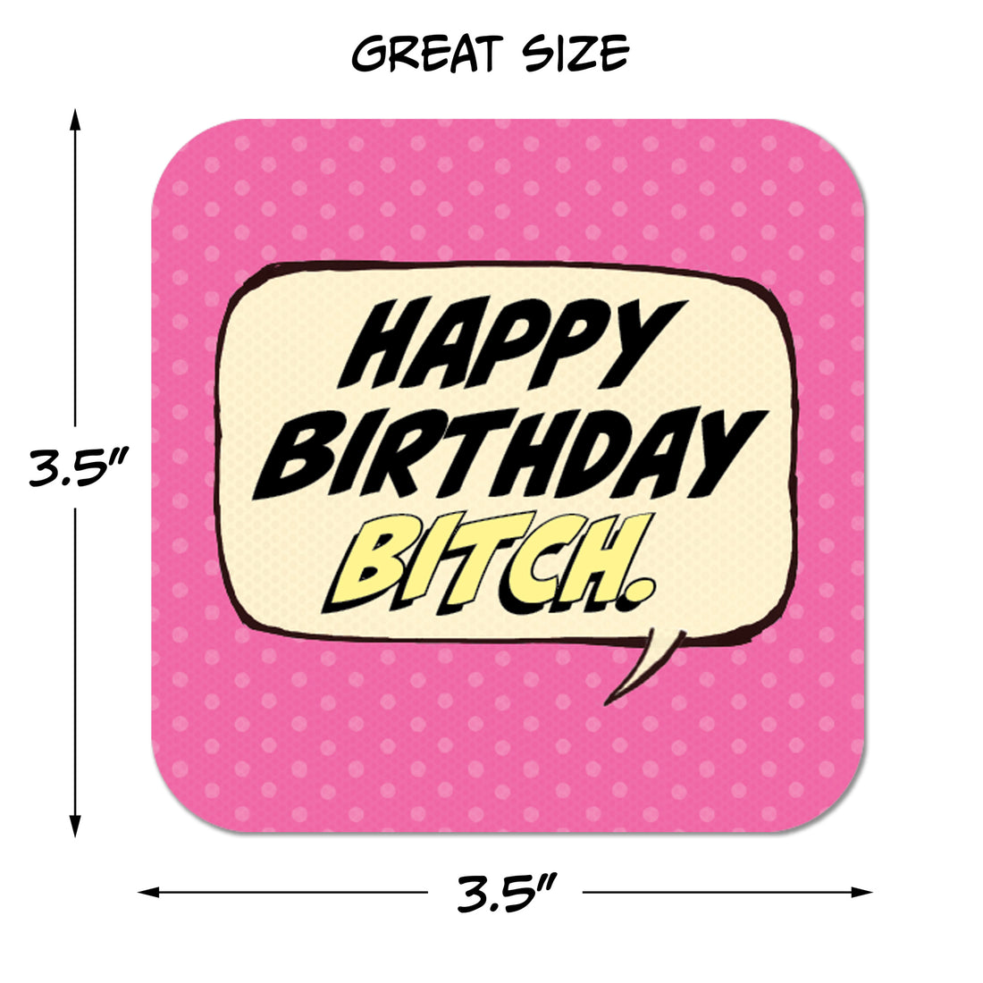 Happy Birthday Bitch Paper Coaster Set