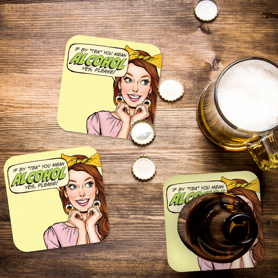 If By "Tea" You Mean Alcohol yes, Please! Paper Coaster Set
