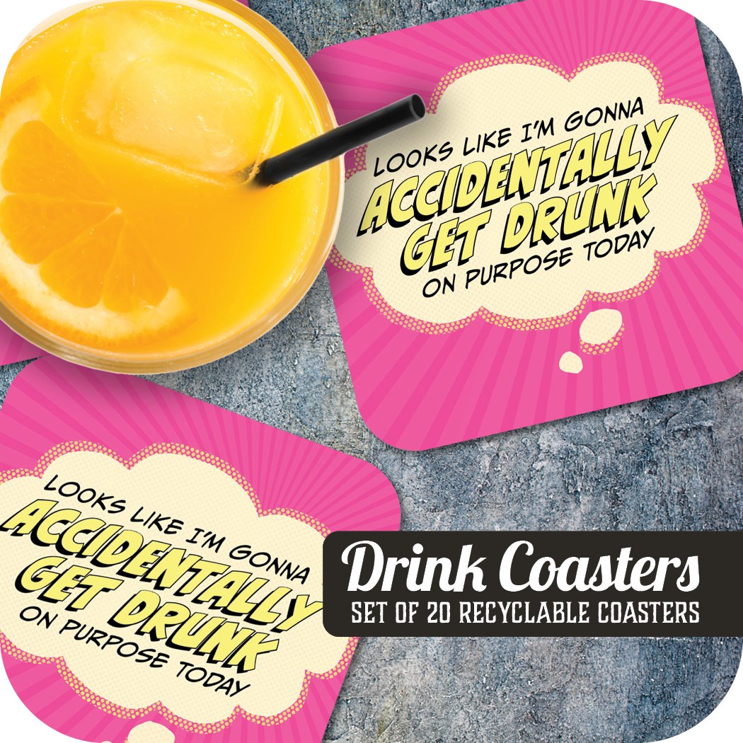 Looks Like I'm Gonna Accidentally Get Drunk Paper Coaster Set