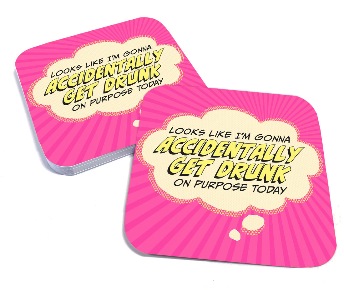 Looks Like I'm Gonna Accidentally Get Drunk Paper Coaster Set