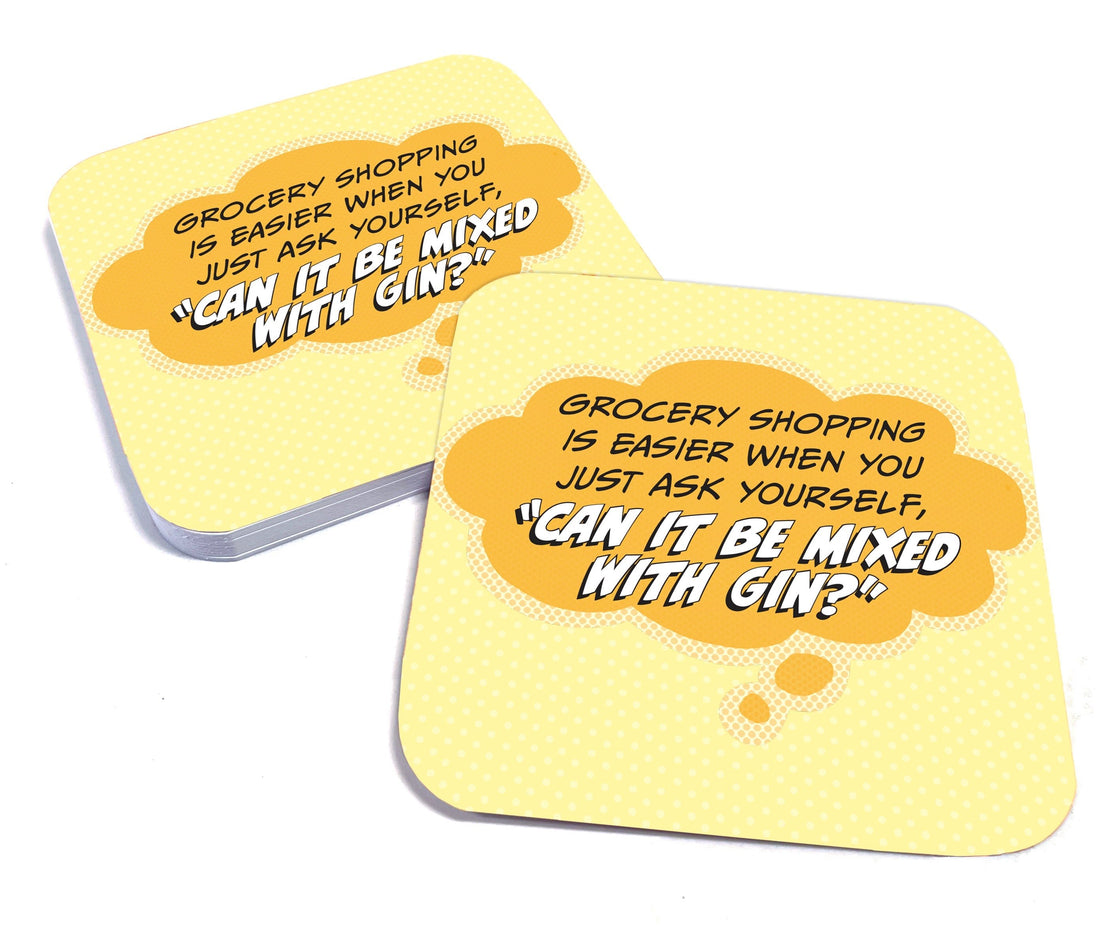 Grocery Shopping is Easier When You Just Ask... Paper Coaster Set