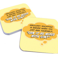 Grocery Shopping is Easier When You Just Ask... Paper Coaster Set