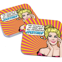 The Voices in My Head Are All Demanding Cocktails Paper Coaster Set