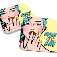Gym? I Thought You Said Gin Paper Coaster Set