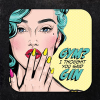 Gym? I Thought You Said Gin Paper Coaster Set