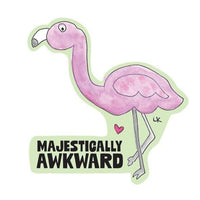 Majestically Awkward! Cute & Colorful Flamingo Sticker