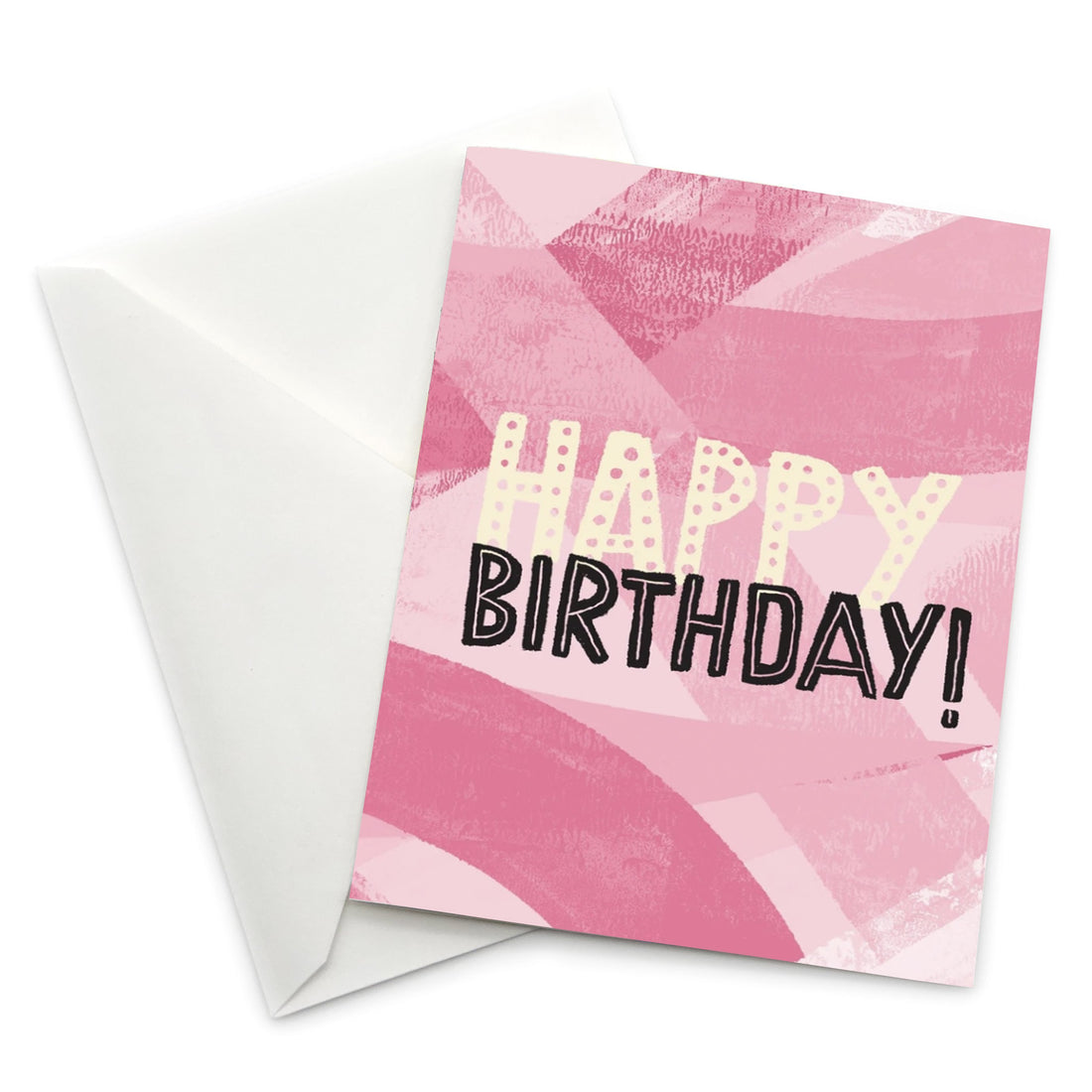 Birthday Card: Happy Birthday - Pink Texture