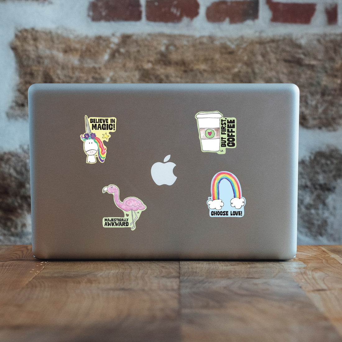 Majestically Awkward! Cute & Colorful Flamingo Sticker