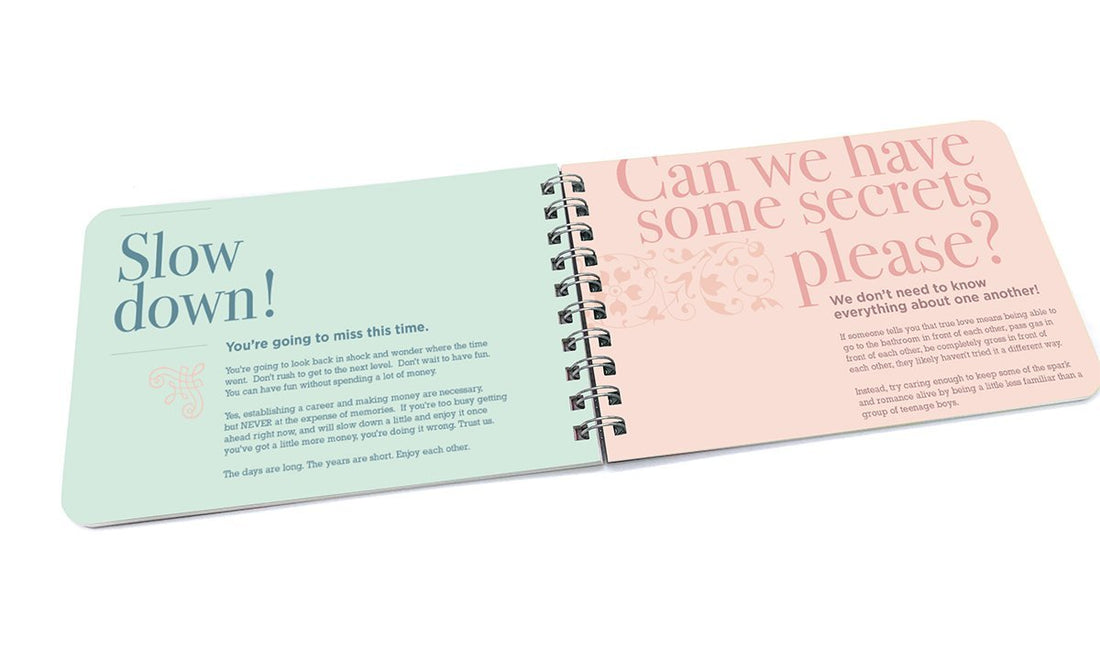 Being Newly Wed Book - Sentiments & Advice for New Couples